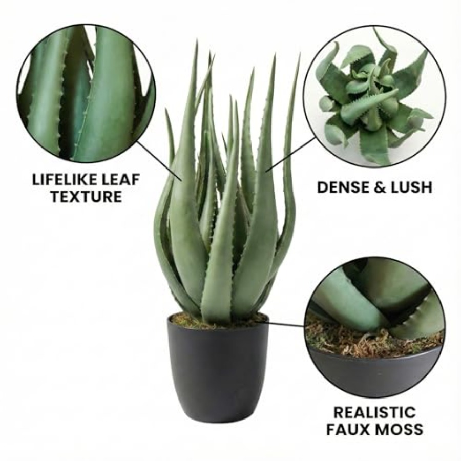 Large Potted Artificial Aloe V - огляд і ціна Aloe Vera Pot