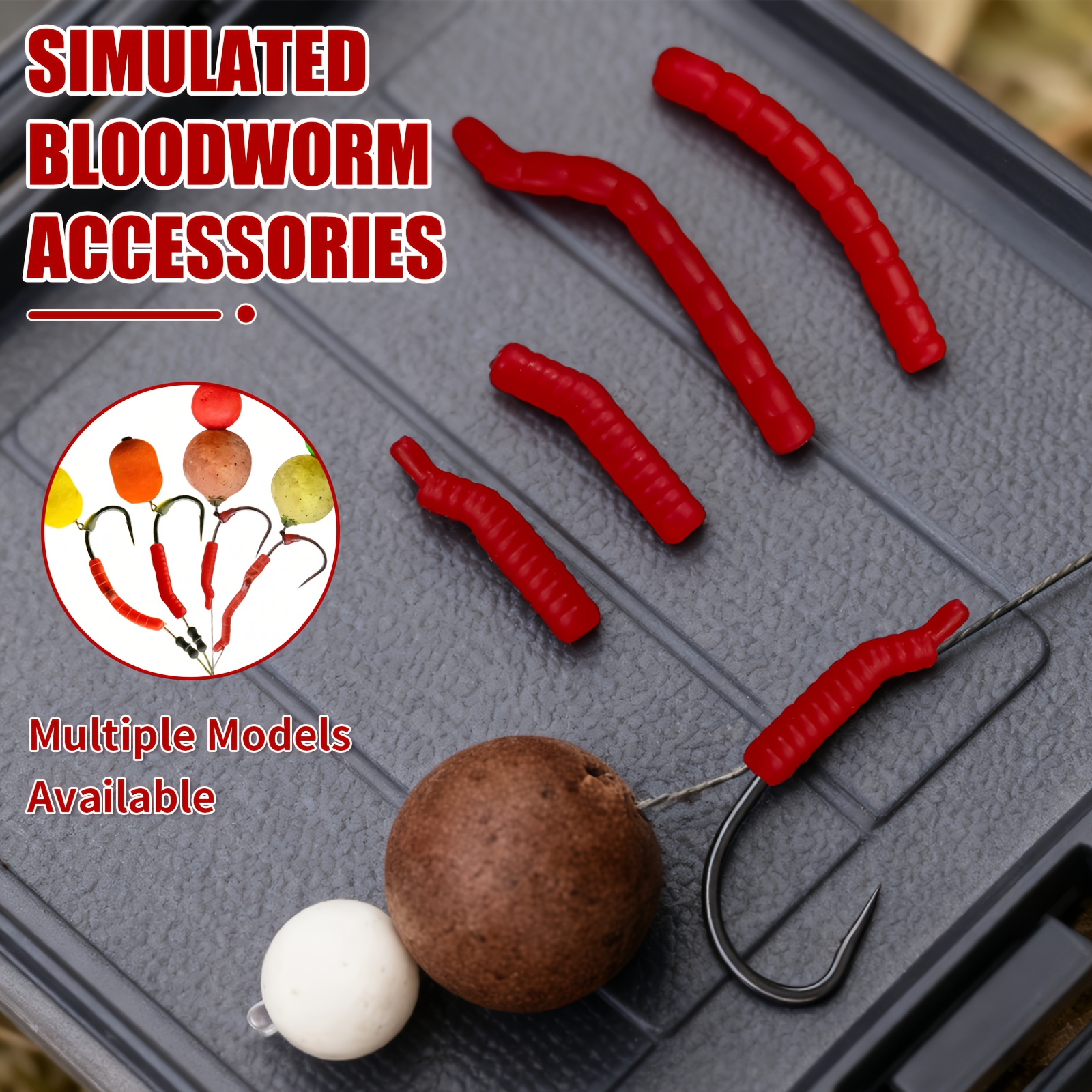 Red Artificial Bloodworm Hook  - огляд і ціна Aglaonema Red