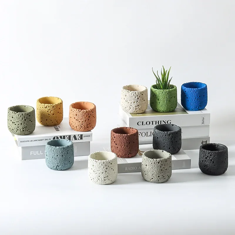 Nordic cement flowerpot simple - огляд і ціна Echeveria Succulent