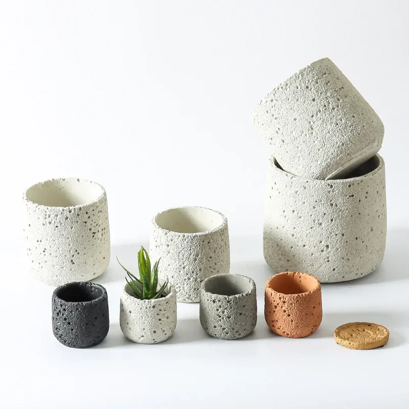 Nordic cement flowerpot simple - огляд і ціна Echeveria Succulent