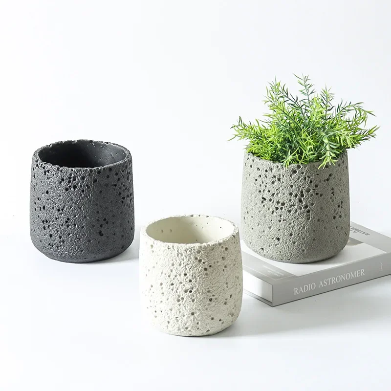 Nordic cement flowerpot simple - огляд і ціна Echeveria Succulent