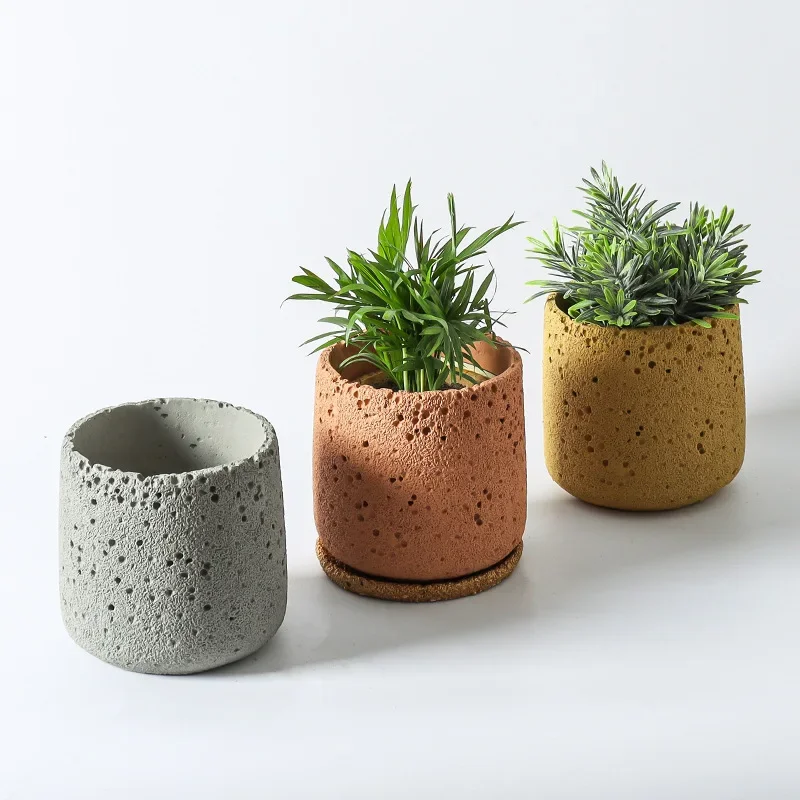 Nordic cement flowerpot simple - огляд і ціна Echeveria Succulent