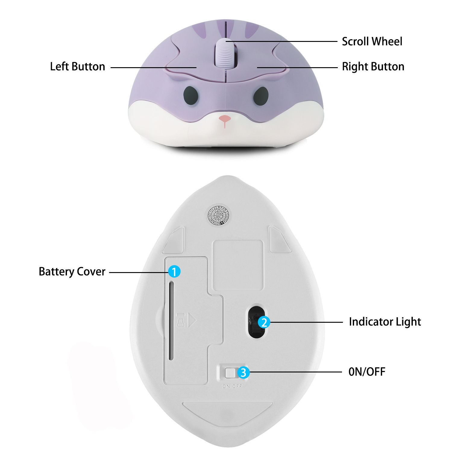 2.4G Wireless Mouse Purple Ham - огляд і ціна Tradescantia Purple