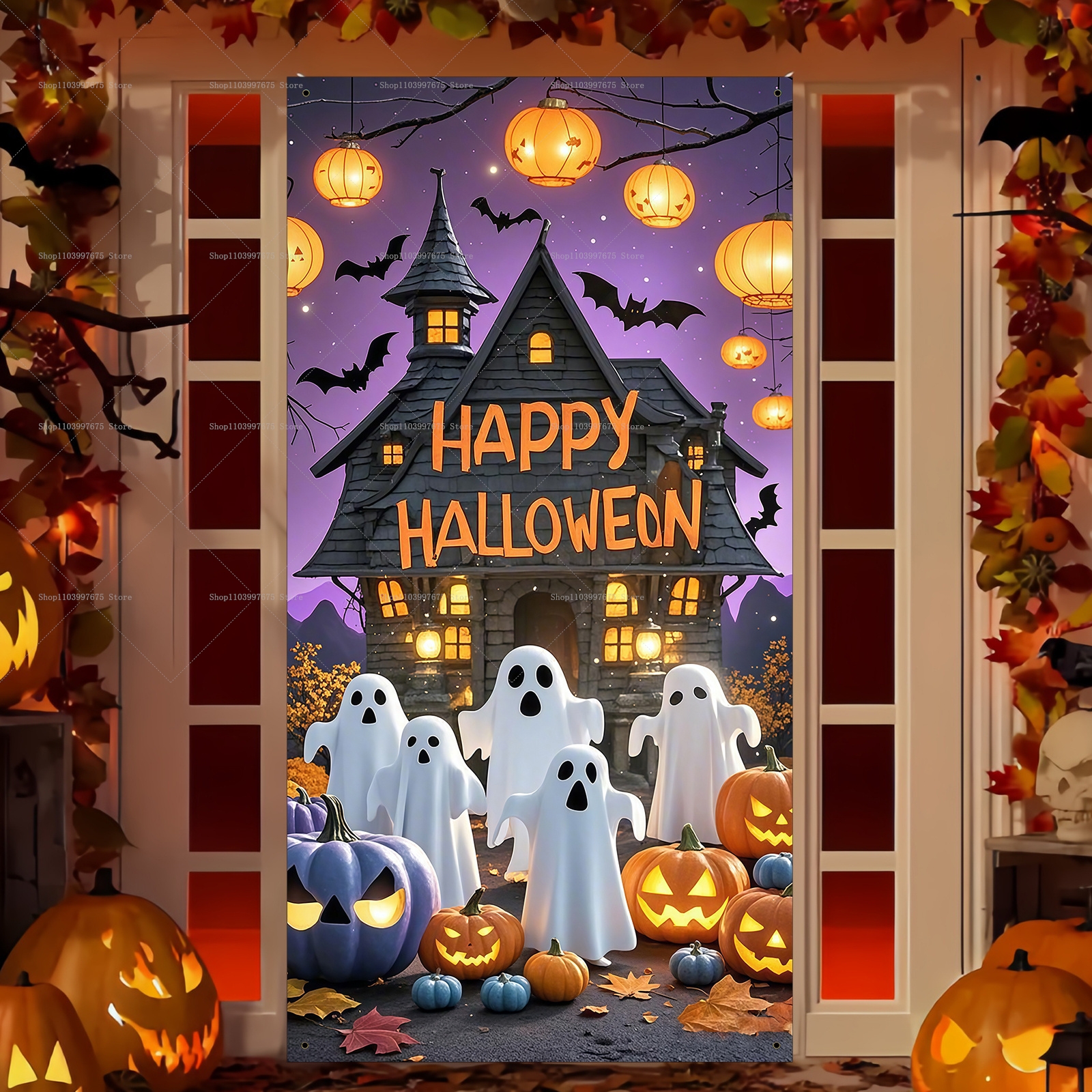 Happy Halloween Door Banner Ev - огляд і ціна Spider Plant Hanging