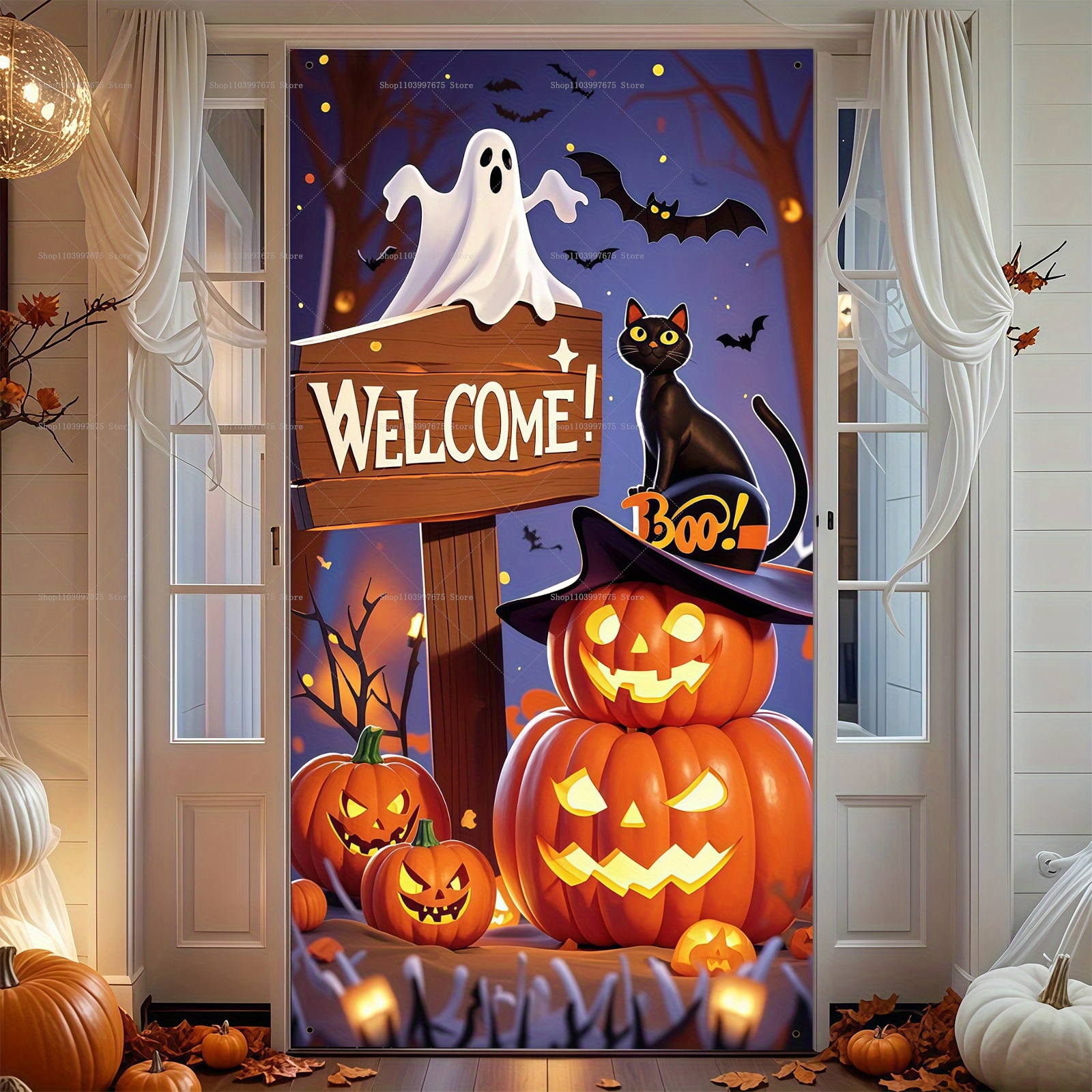 Happy Halloween Door Banner Ev - огляд і ціна Spider Plant Hanging
