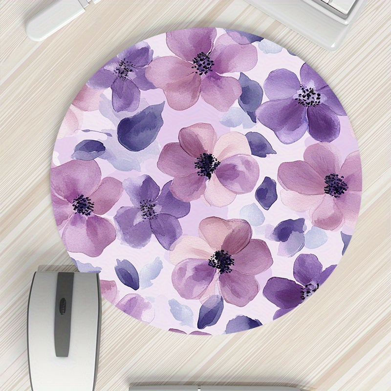 1pc Purple Floral Round Mouse  - огляд і ціна Tradescantia Purple