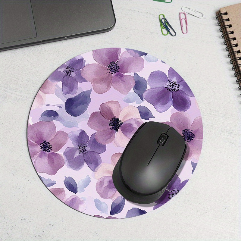 1pc Purple Floral Round Mouse  - огляд і ціна Tradescantia Purple