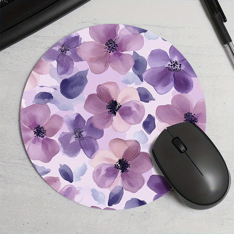 1pc Purple Floral Round Mouse  - огляд і ціна Tradescantia Purple