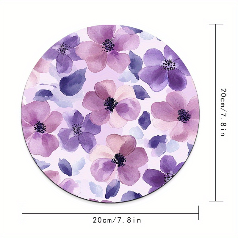 1pc Purple Floral Round Mouse  - огляд і ціна Tradescantia Purple
