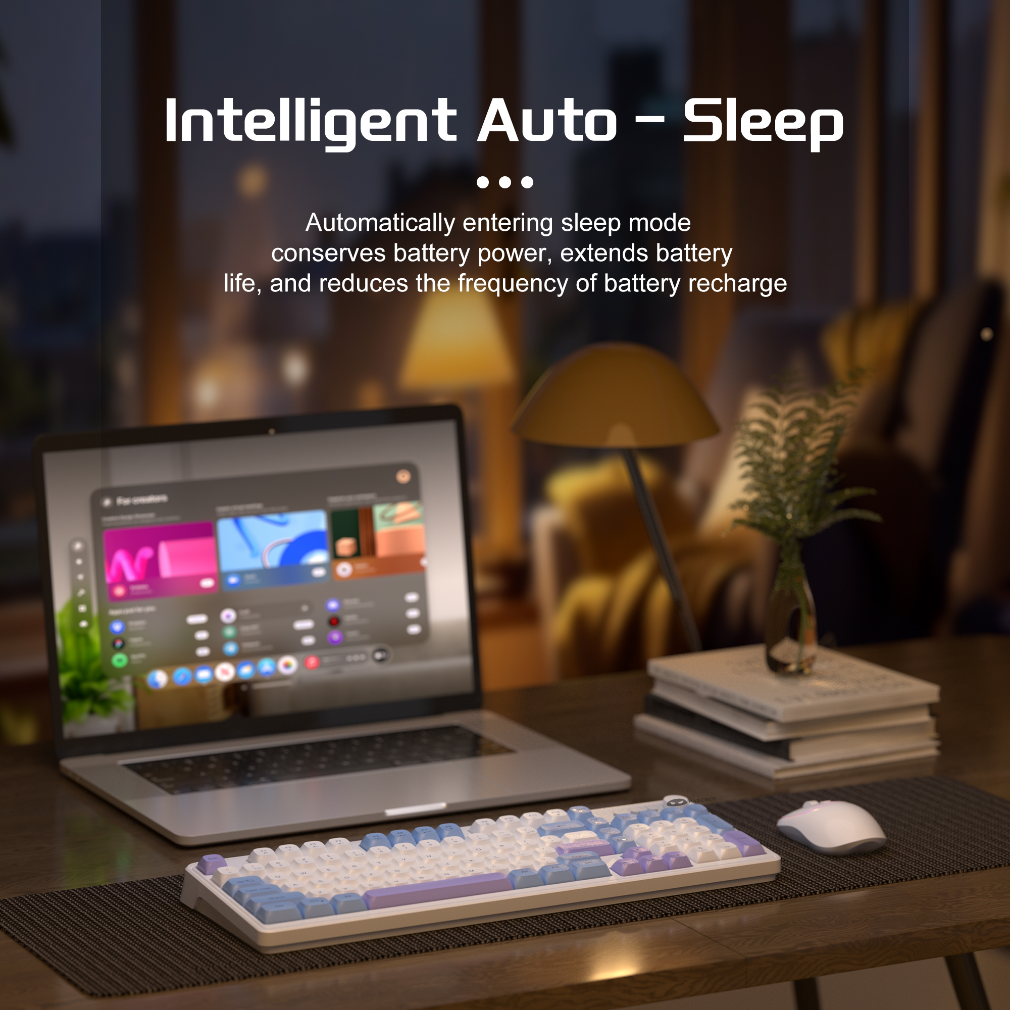 MageGee Wireless Gaming Keyboa - огляд і ціна Tradescantia Purple
