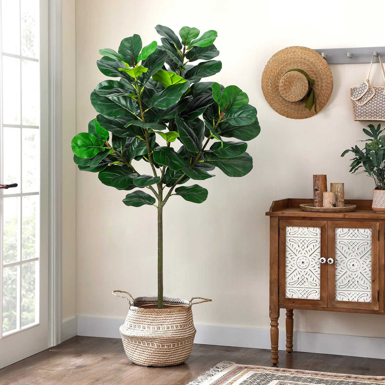 GlowSol 5.2 Ft Artificial Fidd - огляд і ціна Ficus Lyrata Tree