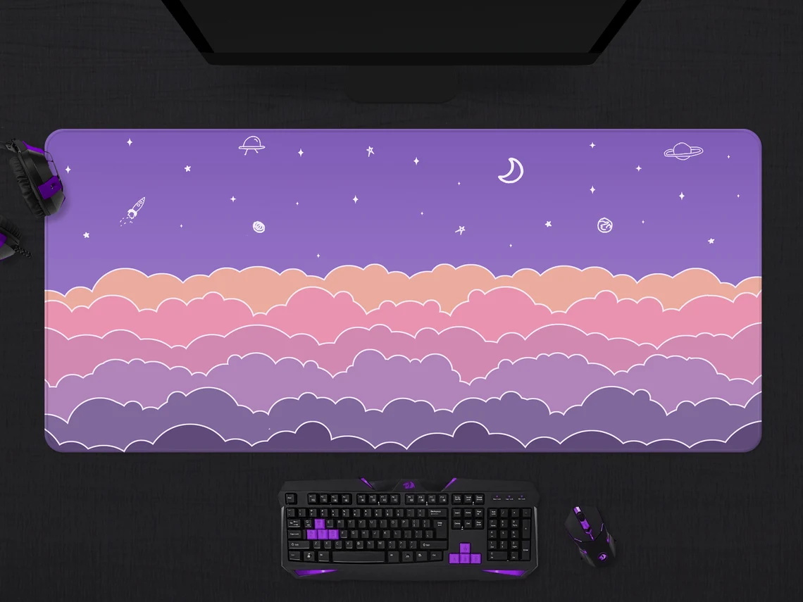 Kawaii Deskmat purple Cute Mou - огляд і ціна Tradescantia Purple