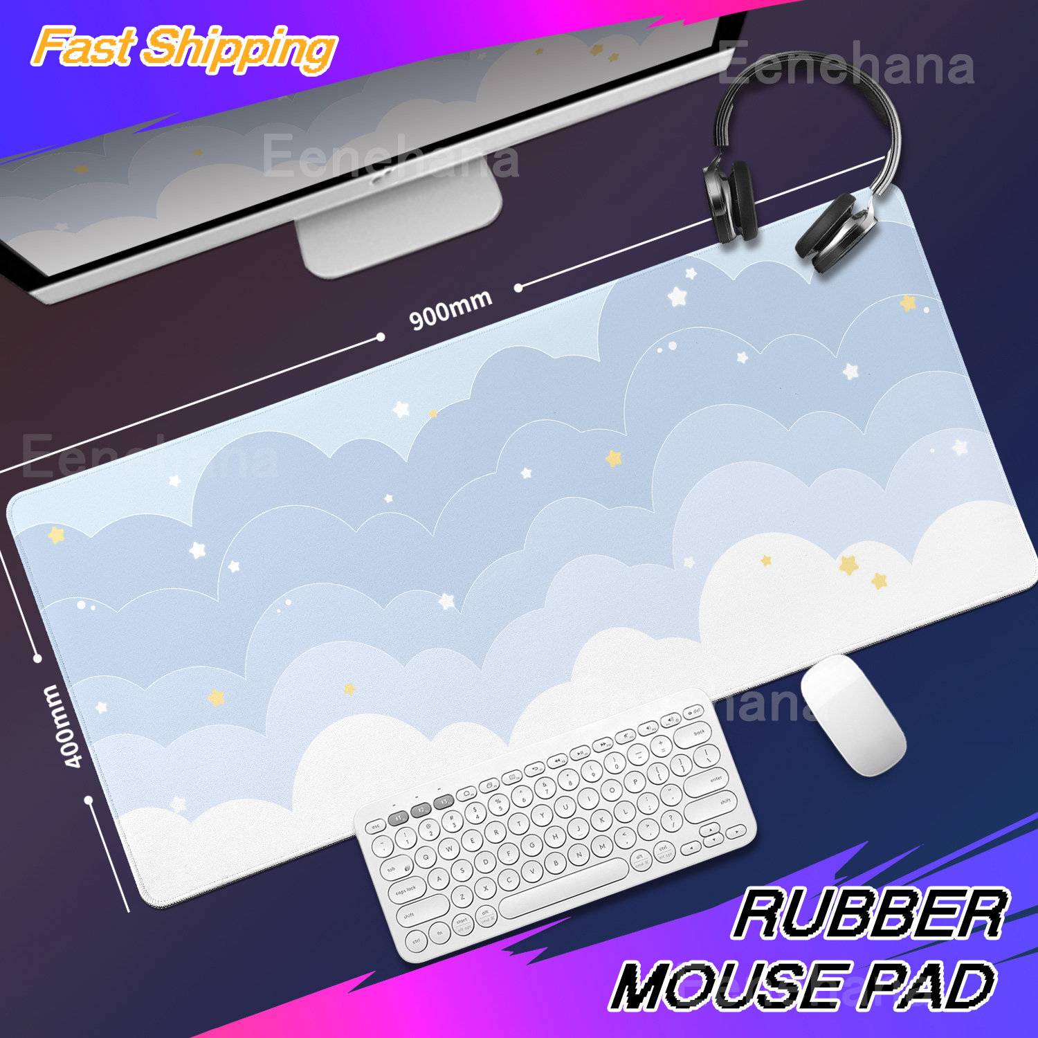 Light Blue Pink Clouds Desk Ma - огляд і ціна Tradescantia Purple